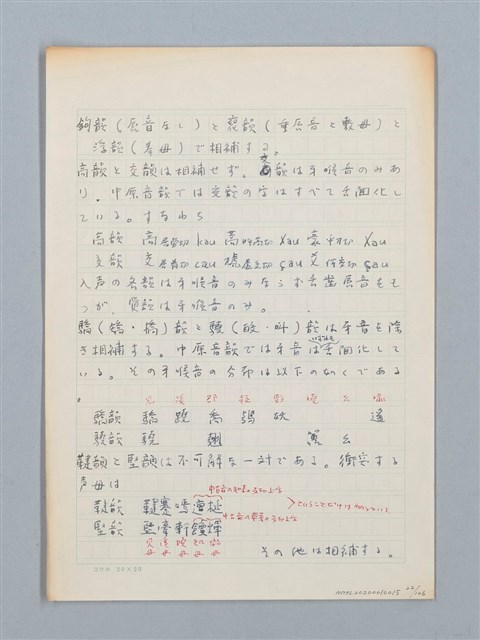 主要名稱：《古今韻會舉要》研讀筆記圖檔，第22張，共107張