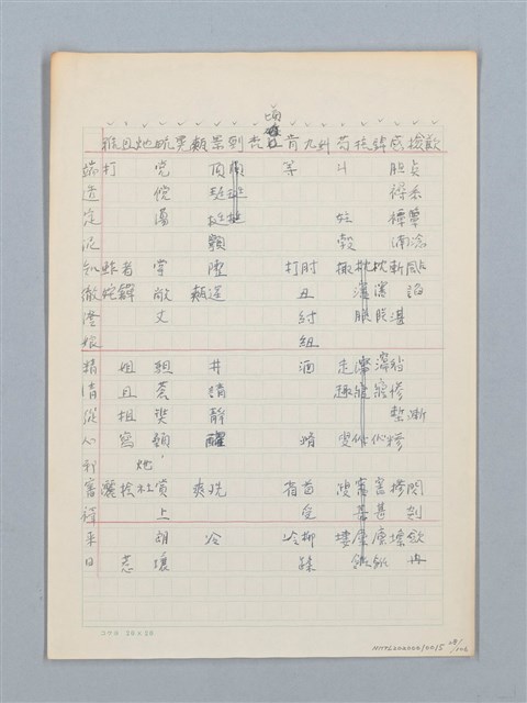 主要名稱：《古今韻會舉要》研讀筆記圖檔，第28張，共107張