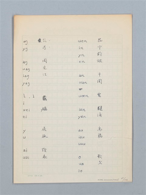 主要名稱：《古今韻會舉要》研讀筆記圖檔，第37張，共107張