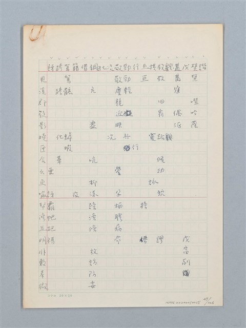 主要名稱：《古今韻會舉要》研讀筆記圖檔，第47張，共107張