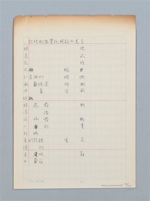 主要名稱：《古今韻會舉要》研讀筆記圖檔，第54張，共107張