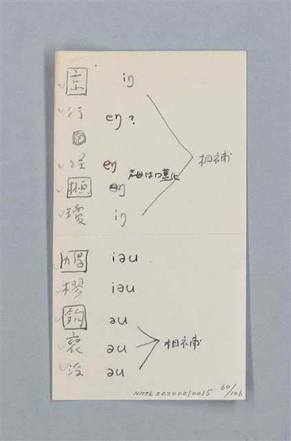 主要名稱：《古今韻會舉要》研讀筆記圖檔，第60張，共107張
