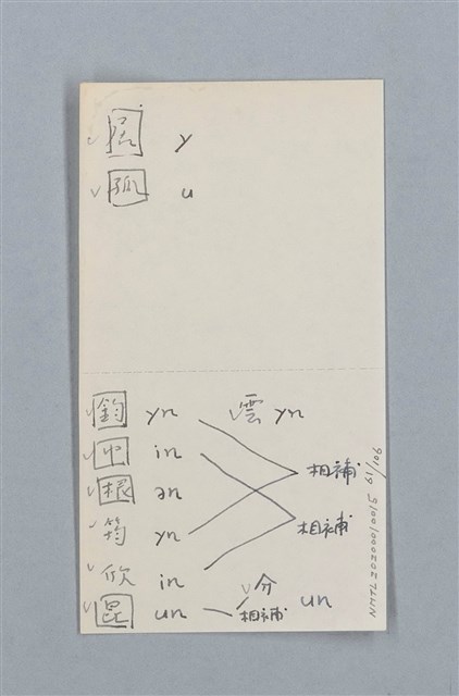 主要名稱：《古今韻會舉要》研讀筆記圖檔，第61張，共107張
