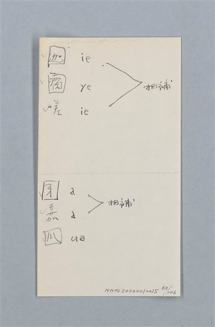 主要名稱：《古今韻會舉要》研讀筆記圖檔，第62張，共107張