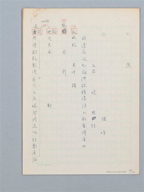 主要名稱：《古今韻會舉要》研讀筆記圖檔，第69張，共107張