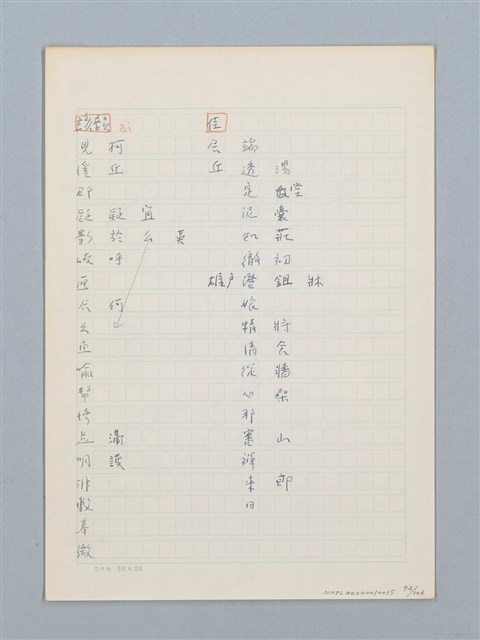 主要名稱：《古今韻會舉要》研讀筆記圖檔，第74張，共107張
