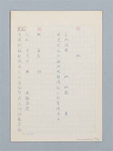主要名稱：《古今韻會舉要》研讀筆記圖檔，第82張，共107張