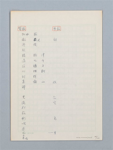主要名稱：《古今韻會舉要》研讀筆記圖檔，第86張，共107張