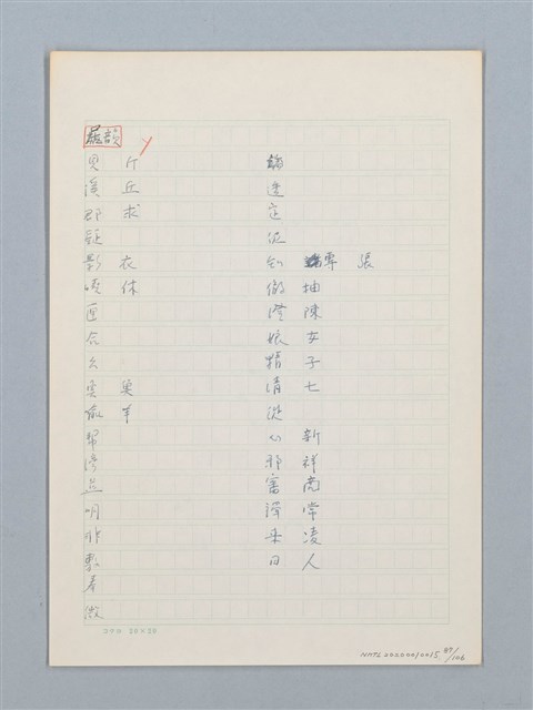 主要名稱：《古今韻會舉要》研讀筆記圖檔，第87張，共107張