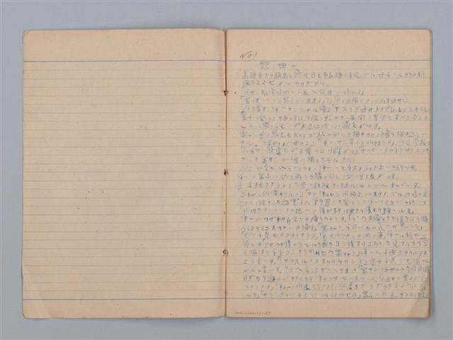 主要名稱：描繪キ；月光ノ影；笛ノ音；母ノ償；秋の初め頃（無書皮筆記本）圖檔，第2張，共19張