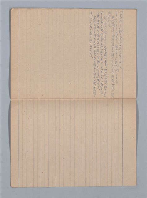 主要名稱：描繪キ；月光ノ影；笛ノ音；母ノ償；秋の初め頃（無書皮筆記本）圖檔，第17張，共19張