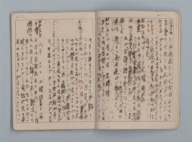 主要名稱：昭和19年度 日記帳（筆記本）圖檔，第10張，共36張
