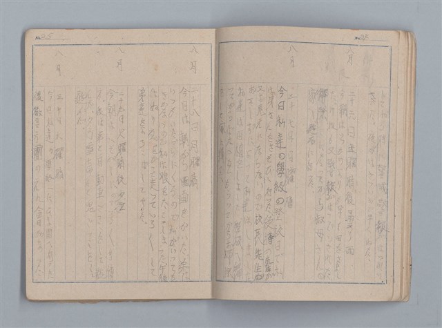 主要名稱：昭和19年度 日記帳（筆記本）圖檔，第14張，共36張