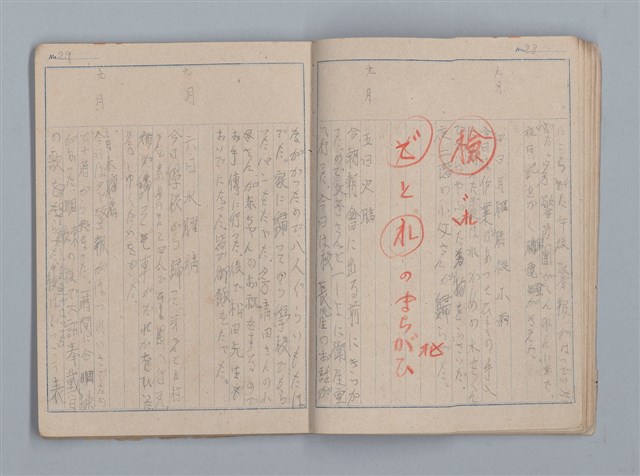 主要名稱：昭和19年度 日記帳（筆記本）圖檔，第16張，共36張