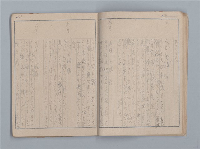 主要名稱：昭和19年度 日記帳（筆記本）圖檔，第17張，共36張