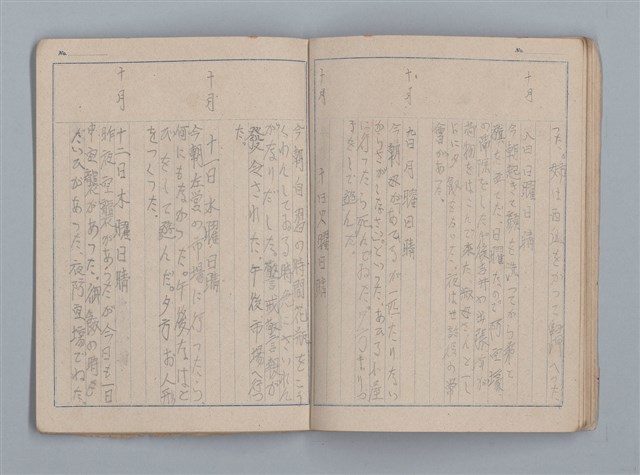 主要名稱：昭和19年度 日記帳（筆記本）圖檔，第24張，共36張