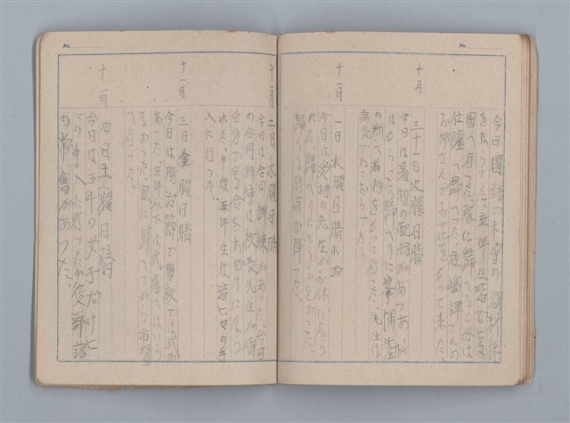 主要名稱：昭和19年度 日記帳（筆記本）圖檔，第28張，共36張