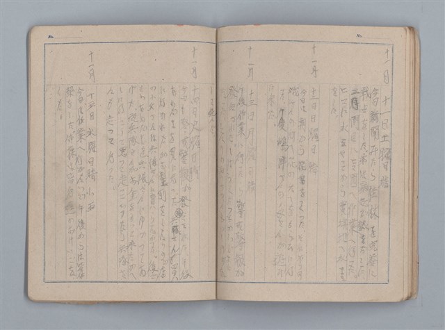 主要名稱：昭和19年度 日記帳（筆記本）圖檔，第30張，共36張