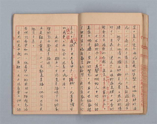 主要名稱：省立高雄商業職業學校作文簿：高級科一年級下學期（「憶除夕」等）圖檔，第25張，共54張