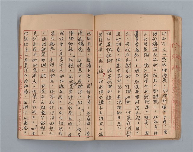 主要名稱：省立高雄商業職業學校作文簿：高級科一年級下學期（「憶除夕」等）圖檔，第48張，共54張