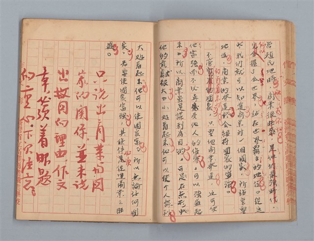 主要名稱：省立高雄商業職業學校作文簿：高級科一年級上學期（「日記的一頁」等）圖檔，第21張，共53張