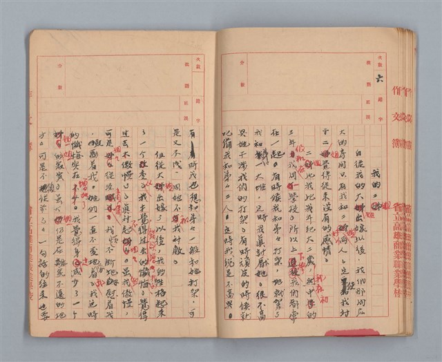 主要名稱：省立高雄商業職業學校國文作文簿：高級部二年級上學期（「暑假的告終」等）圖檔，第13張，共33張