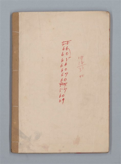 主要名稱：省立高雄商業職業學校國文作文簿：高級部二年級上學期（「暑假的告終」等）圖檔，第33張，共33張