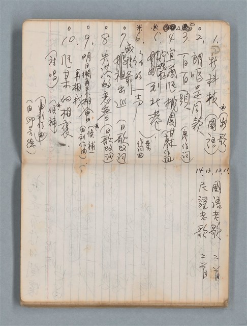 主要名稱：74年作詞簿 NO.4（筆記本）圖檔，第77張，共85張