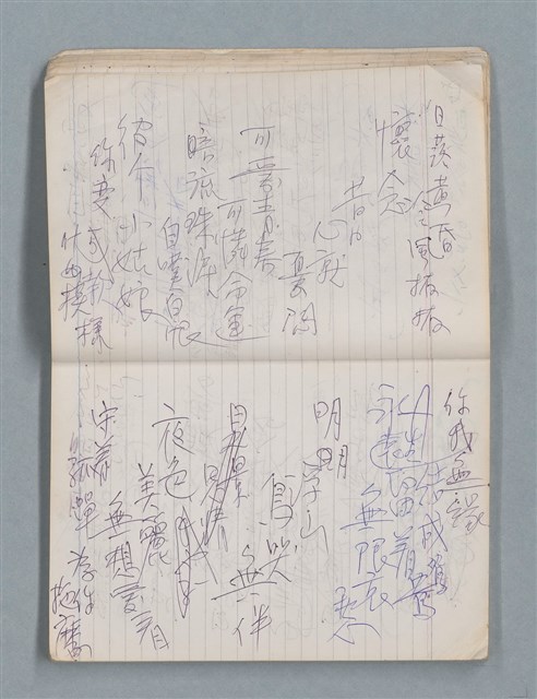 主要名稱：81年~83年作詞簿（筆記本）圖檔，第21張，共44張