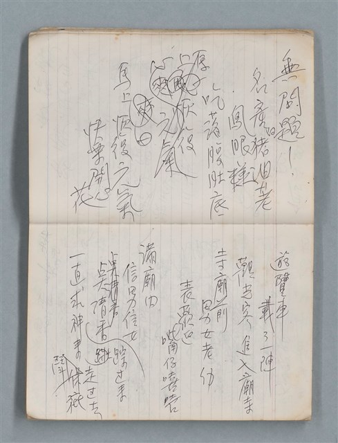 主要名稱：無題名作詞簿10（無封面筆記本）圖檔，第15張，共95張