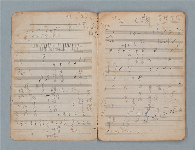 主要名稱：樂理筆記及詞曲草稿（南一出品筆記本）圖檔，第2張，共20張