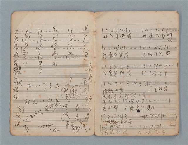 主要名稱：樂理筆記及詞曲草稿（南一出品筆記本）圖檔，第5張，共20張