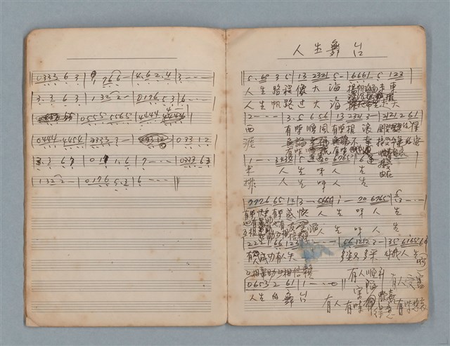 主要名稱：樂理筆記及詞曲草稿（南一出品筆記本）圖檔，第7張，共20張