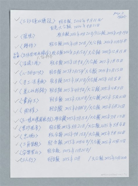 主要名稱：目次/主要名稱：鍾玲極短篇圖檔，第2張，共4張