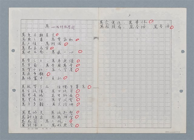 主要名稱：萬—成語數學詩（影本修訂稿）圖檔，第1張，共1張