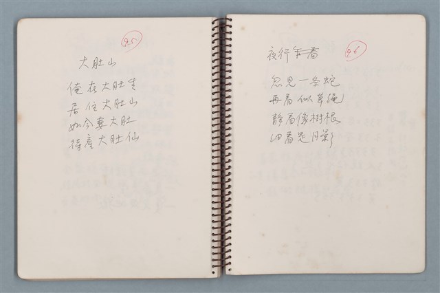 主要名稱：居數等詩作手稿（筆記本）圖檔，第28張，共40張