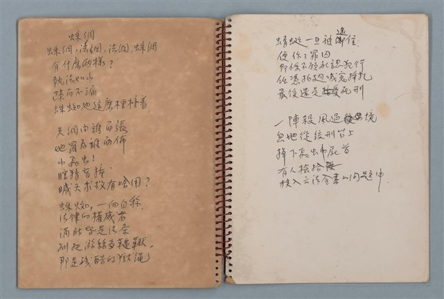 主要名稱：無字天書等詩作手稿（筆記本）圖檔，第14張，共15張
