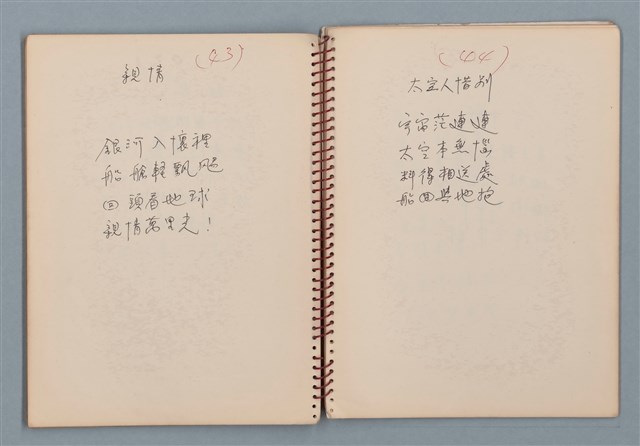 主要名稱：小數點等詩作手稿（筆記本）圖檔，第27張，共41張