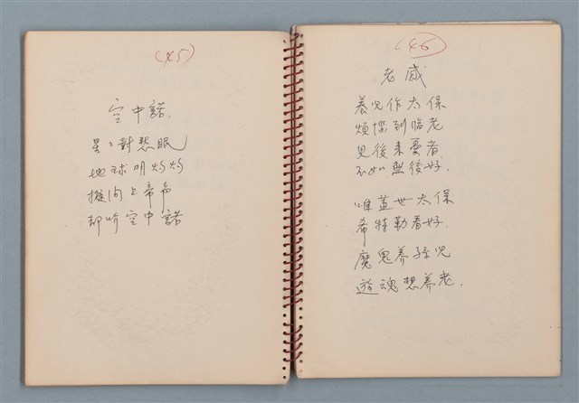 主要名稱：小數點等詩作手稿（筆記本）圖檔，第28張，共41張