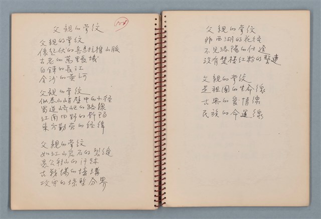 主要名稱：陳圓圓題詩、雙曲線等詩作手稿（筆記本）圖檔，第22張，共41張