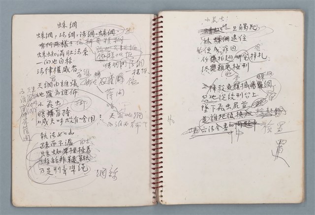 主要名稱：潛水艇等詩作手稿（筆記本）圖檔，第4張，共38張