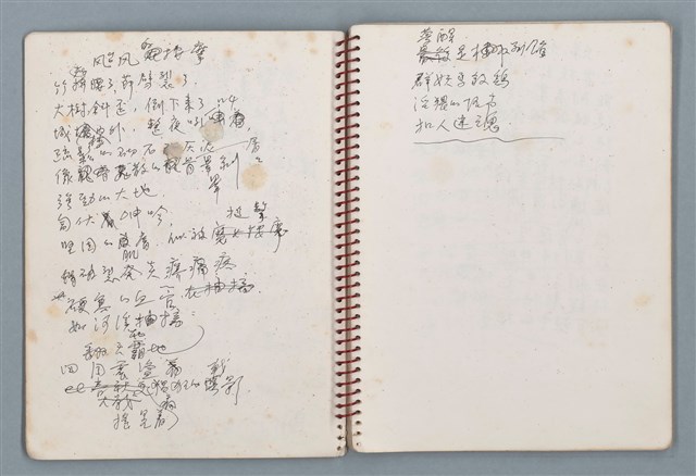 主要名稱：潛水艇等詩作手稿（筆記本）圖檔，第8張，共38張
