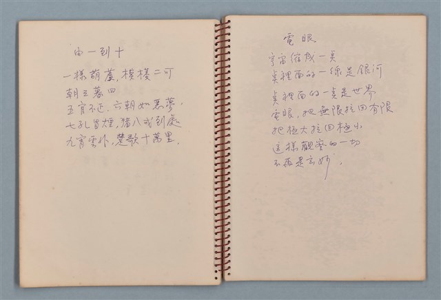 主要名稱：空門聯立方程式等詩作手稿（筆記本）圖檔，第20張，共41張