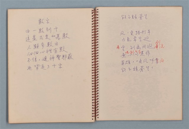 主要名稱：空門聯立方程式等詩作手稿（筆記本）圖檔，第27張，共41張