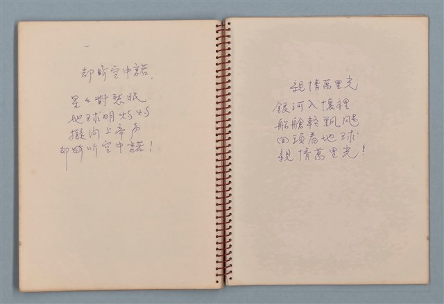 主要名稱：空門聯立方程式等詩作手稿（筆記本）圖檔，第30張，共41張