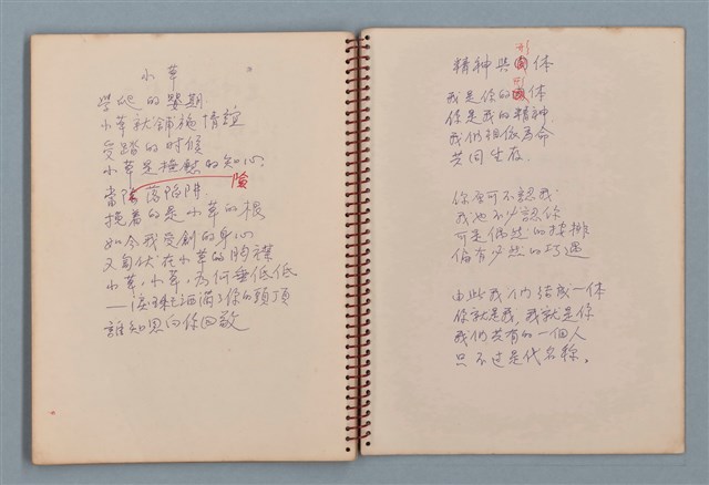 主要名稱：空門聯立方程式等詩作手稿（筆記本）圖檔，第36張，共41張