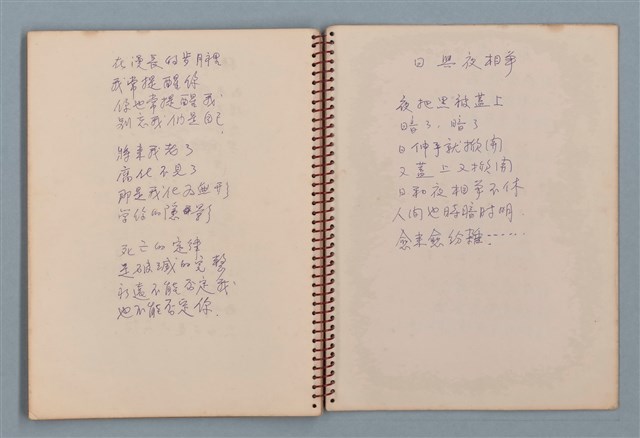 主要名稱：空門聯立方程式等詩作手稿（筆記本）圖檔，第37張，共41張