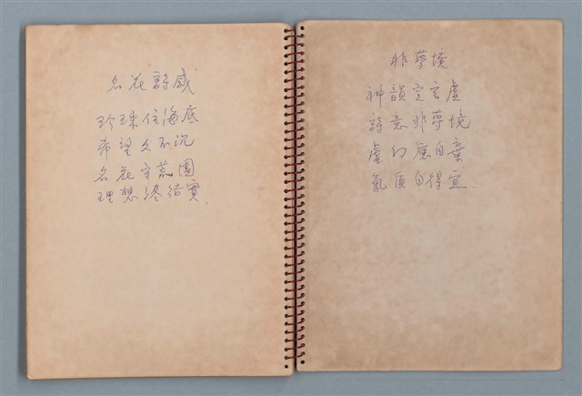 主要名稱：空門聯立方程式等詩作手稿（筆記本）圖檔，第39張，共41張