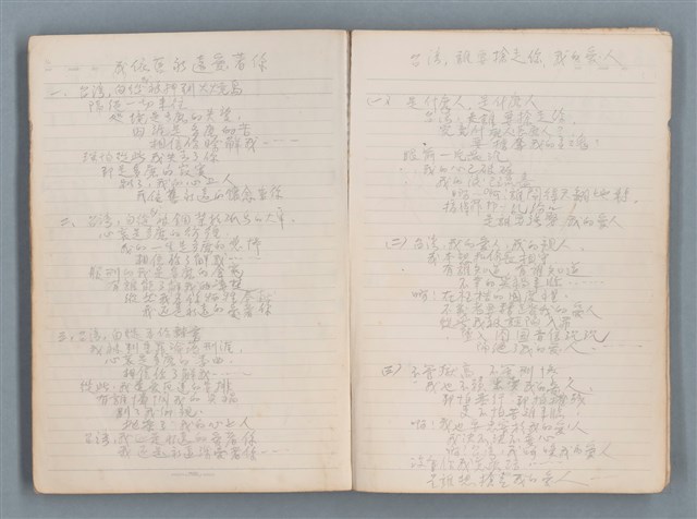 主要名稱：刑鞭吻上了我的臉等手稿（筆記本）圖檔，第5張，共92張