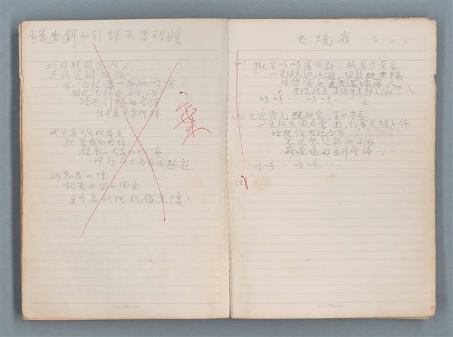 主要名稱：刑鞭吻上了我的臉等手稿（筆記本）圖檔，第6張，共92張
